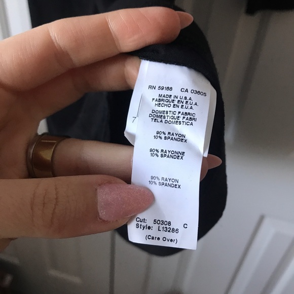 Karen Kane black stretch long sleeve dress - Picture 4 of 5